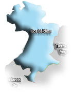 Mapa de la comarca de Los Baldos - Tierras de Badajoz