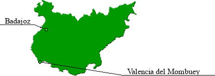 Situación de Valencia del Mombuey