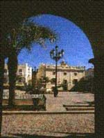 Foto: Plaza principal de Montijo