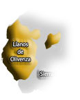 Mapa de la comarca Llanos de Olivenza