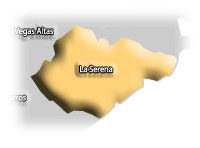 Mapa de la comarca de La Serena