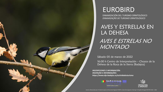 Eurobird. Programa de dinamización de turismo ornitológico: Aves de la dehesa de La Roca de la sierra