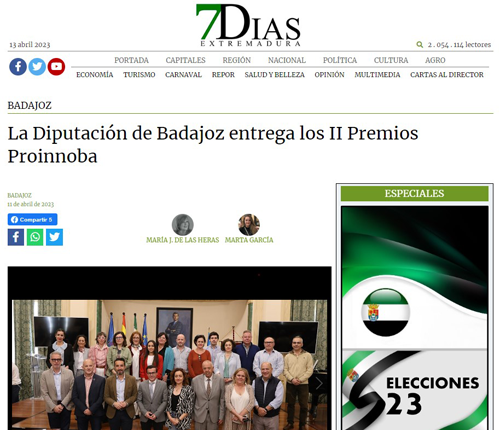 Noticia en 7 Dias Extremadura
