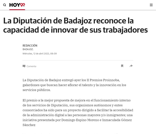 Noticia en Hoy.es