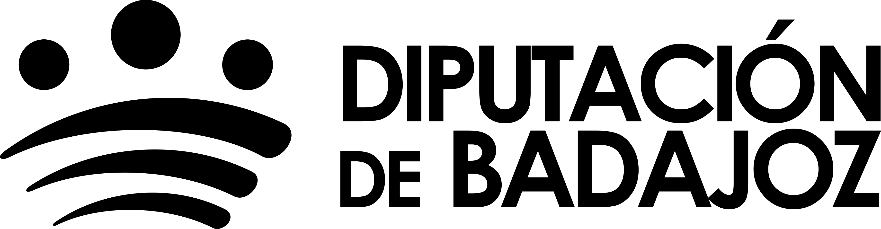 Logo Diputación de Badajoz. Negro Horizontal