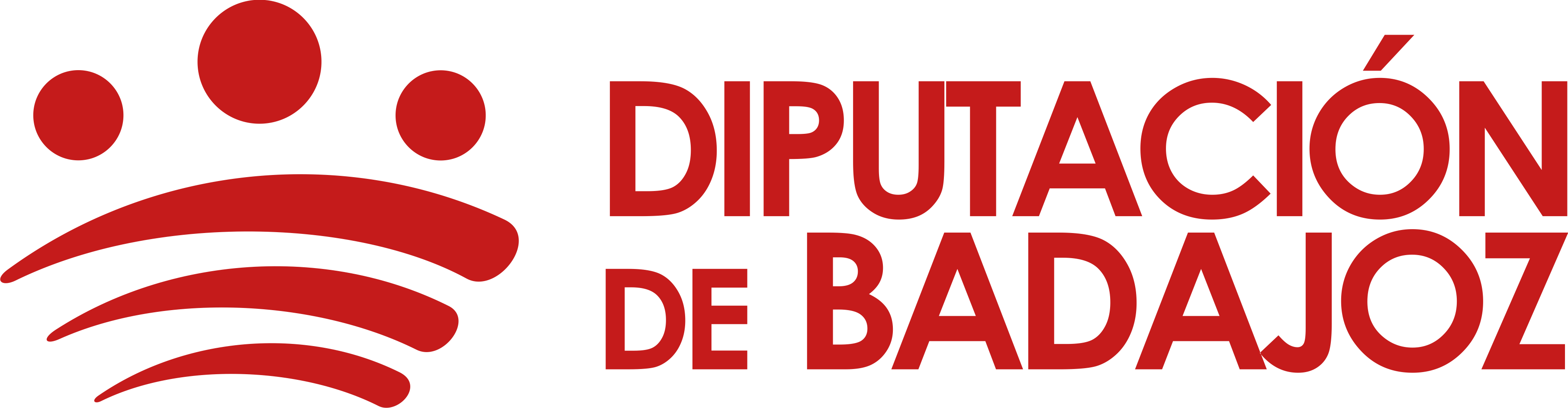 Logo Diputación de Badajoz. Rojo Horizontal