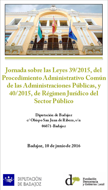 Imagen Portada del Programa de la Jornada Ley 30/2015 y 40/2015