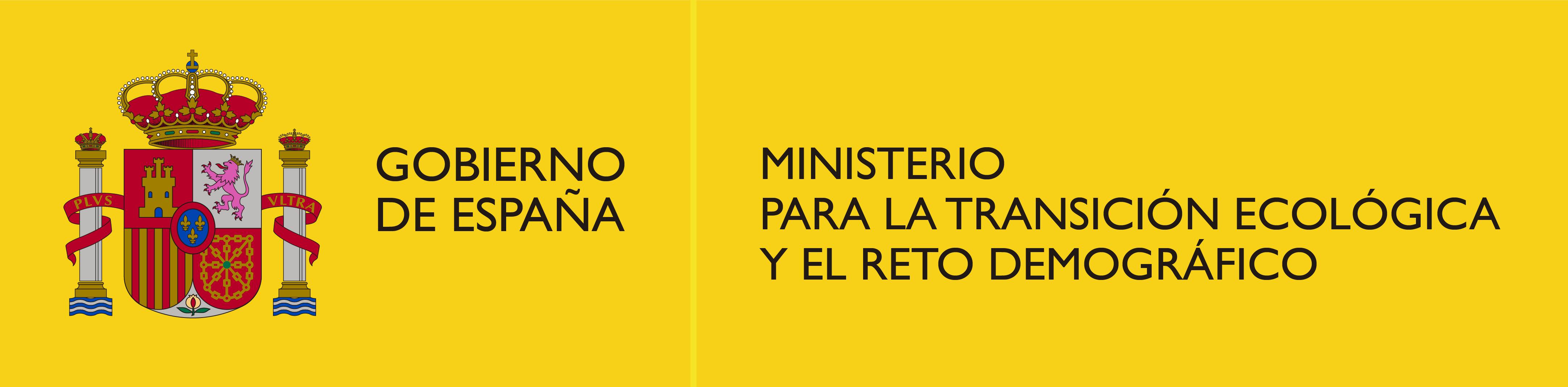 Logo Ministerio para Transición Ecológica y Reto Demográfico